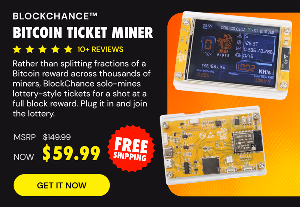 BlockChance™ Bitcoin Ticket Miner