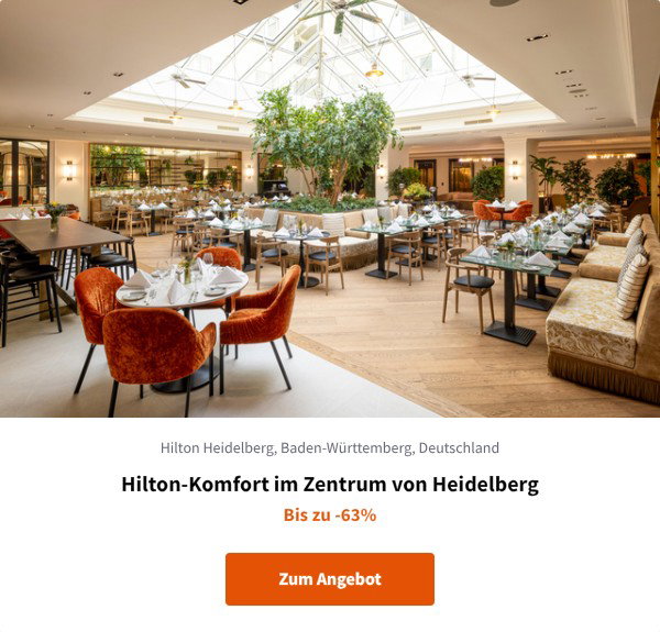 Hilton-Komfort im Zentrum von Heidelberg