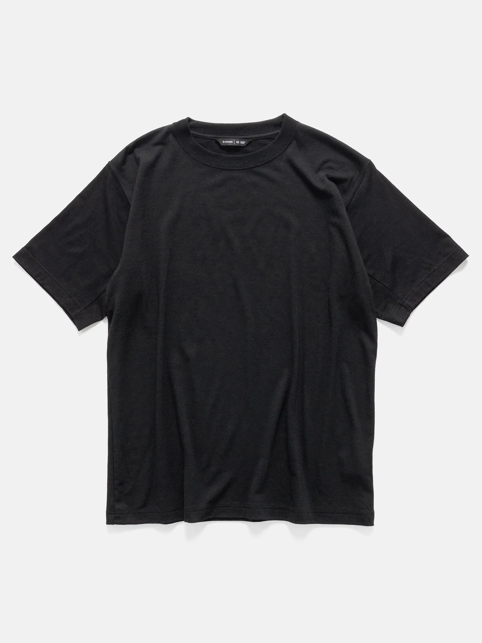 Image of Stratus T-Shirt - Superfine Wool Jersey Black