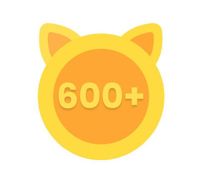 600+
