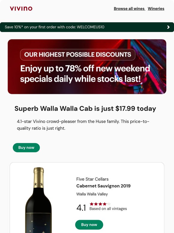 $64 Walla Walla Cab for $17.99? That's a Steal