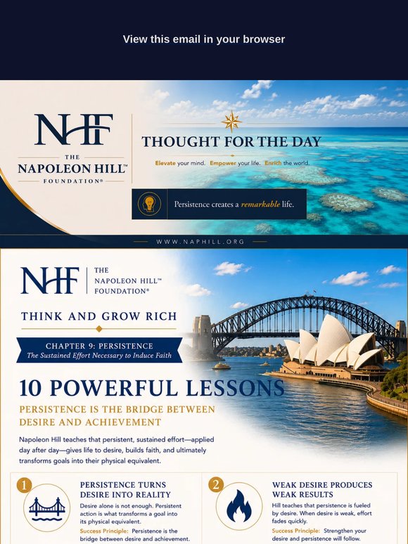 Napoleon Hill's Thought for the Day