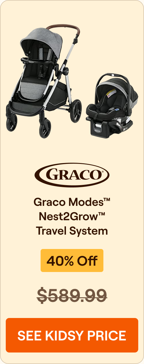 Graco Modes Nest2Grow Travel System, 40% off, $589.99. See Kidsy price.