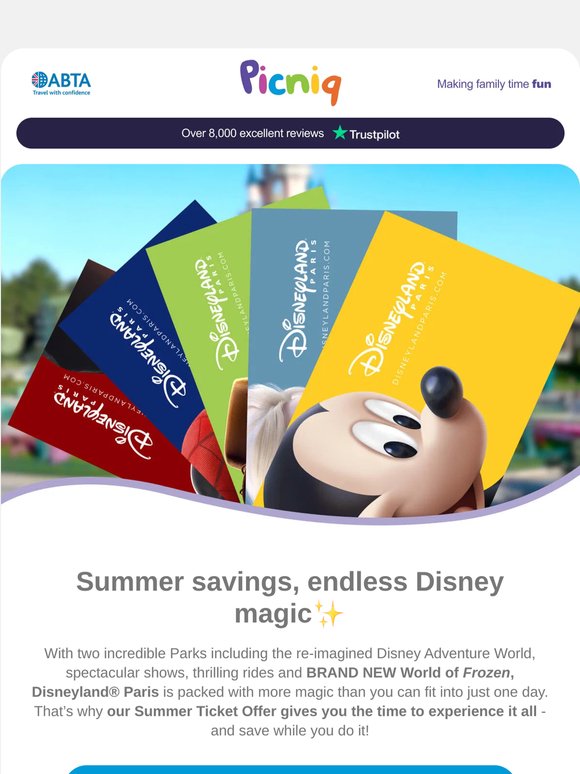 Save Up To £124 PP On Disneyland® Paris Tickets!