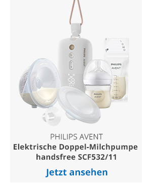 Elektrische Doppel-Milchpumpe handsfree SCF532/11