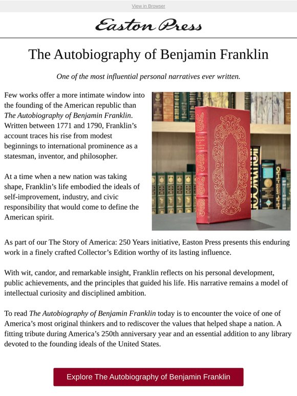 The Autobiography of Benjamin Franklin