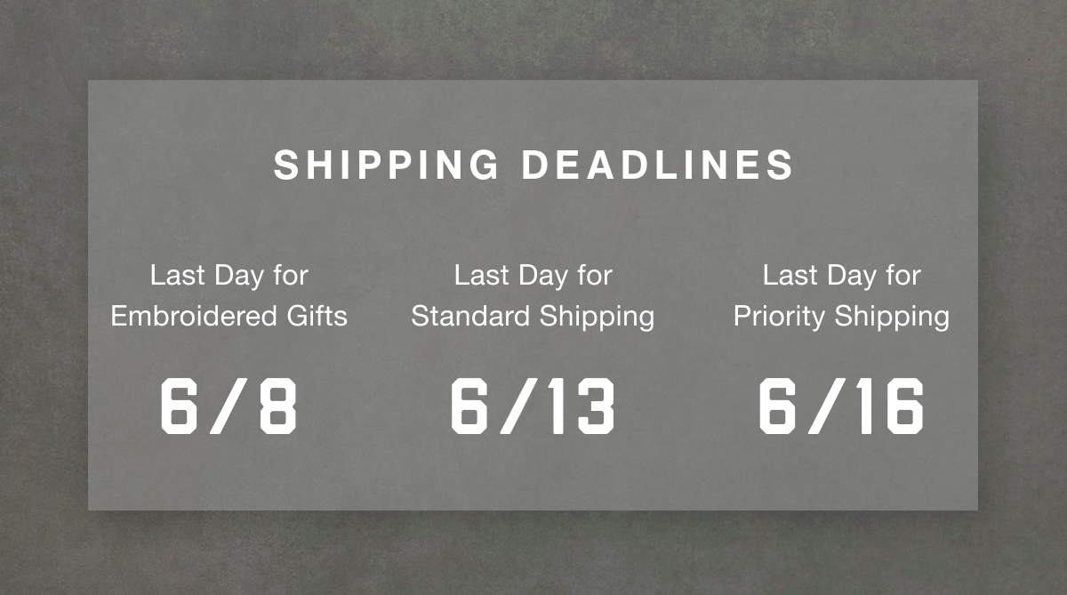 Shipping Deadlines