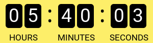 Time counting down to midnight 8th June