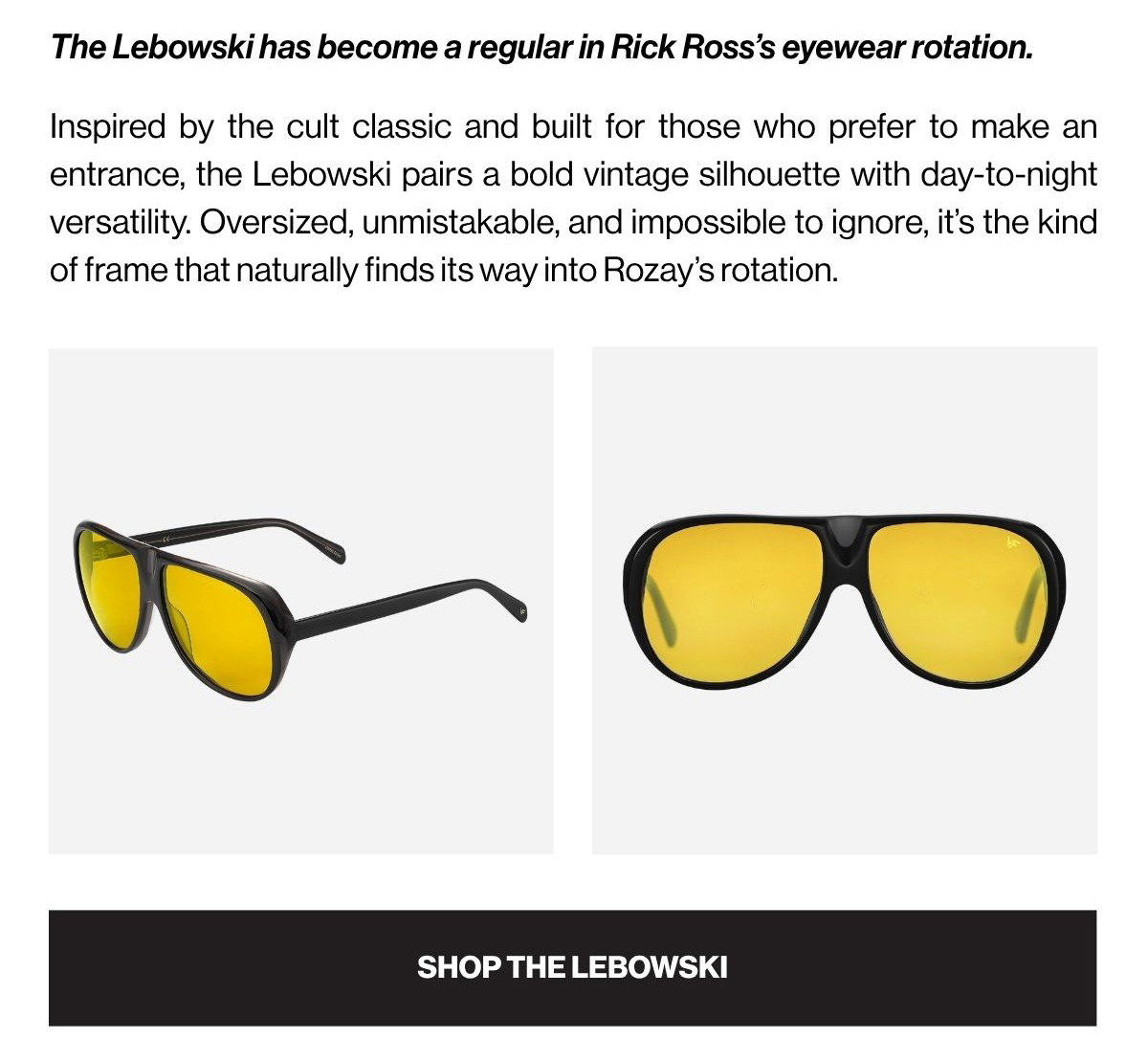 THE LEBOWSKI AS SEEN ON RICK ROSS