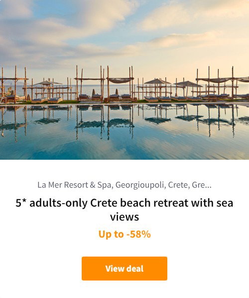 5* adults-only Crete beach retreat with sea views