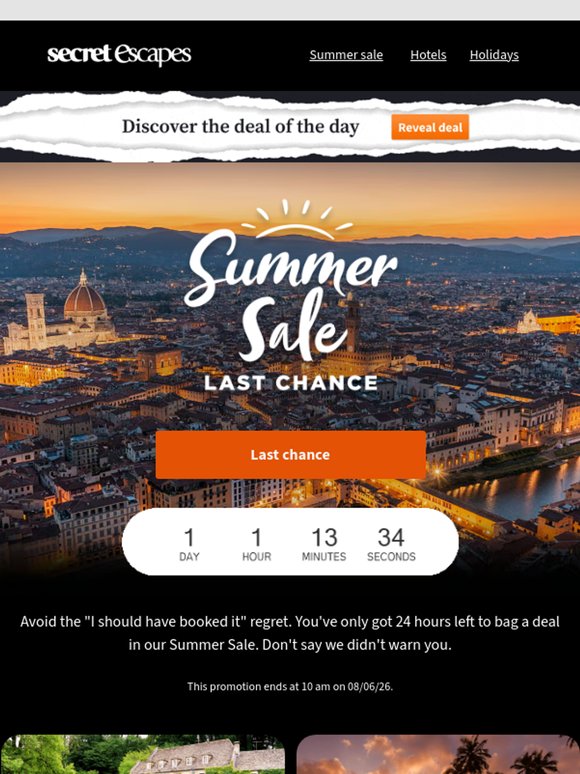 Last 24 hrs | Summer Sale