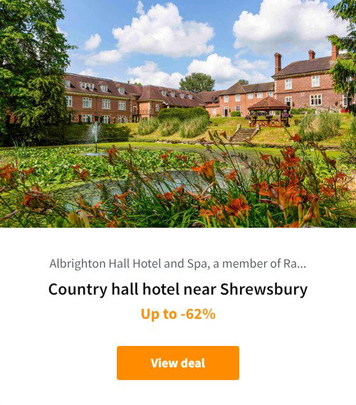 Country hall hotel near Shrewsbury