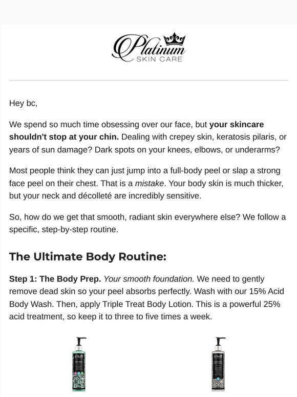 The ultimate body peel routine...