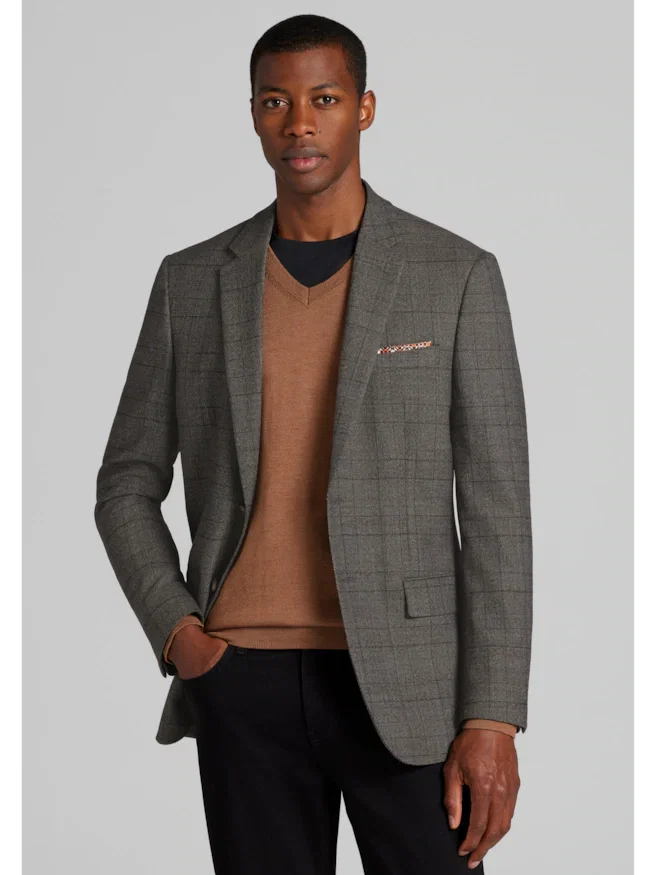 Traveler® COOL<i>MOTION</i> Slim Fit Plaid Sportcoat CLEARANCE
