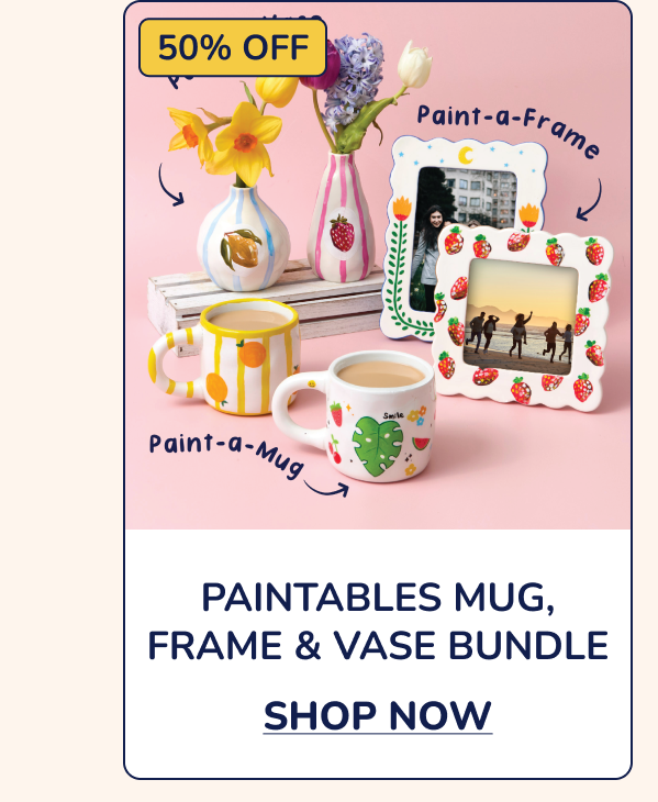 Paintables Mug, Frame & Vase Bundle