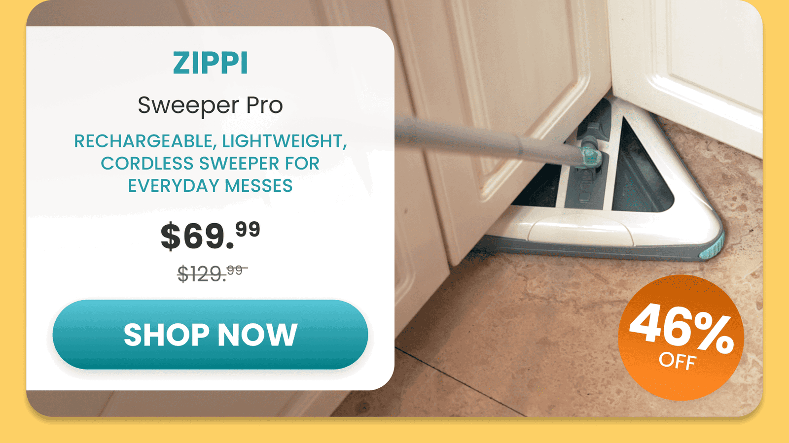 Sweeper Pro/Rechargeable, lightweight, cordless sweeper for everyday messes
