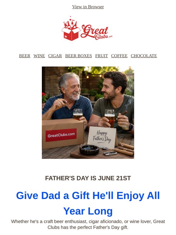 🍺🥃 Give Dad What He Really Wants — Save 10% Through Father's Day