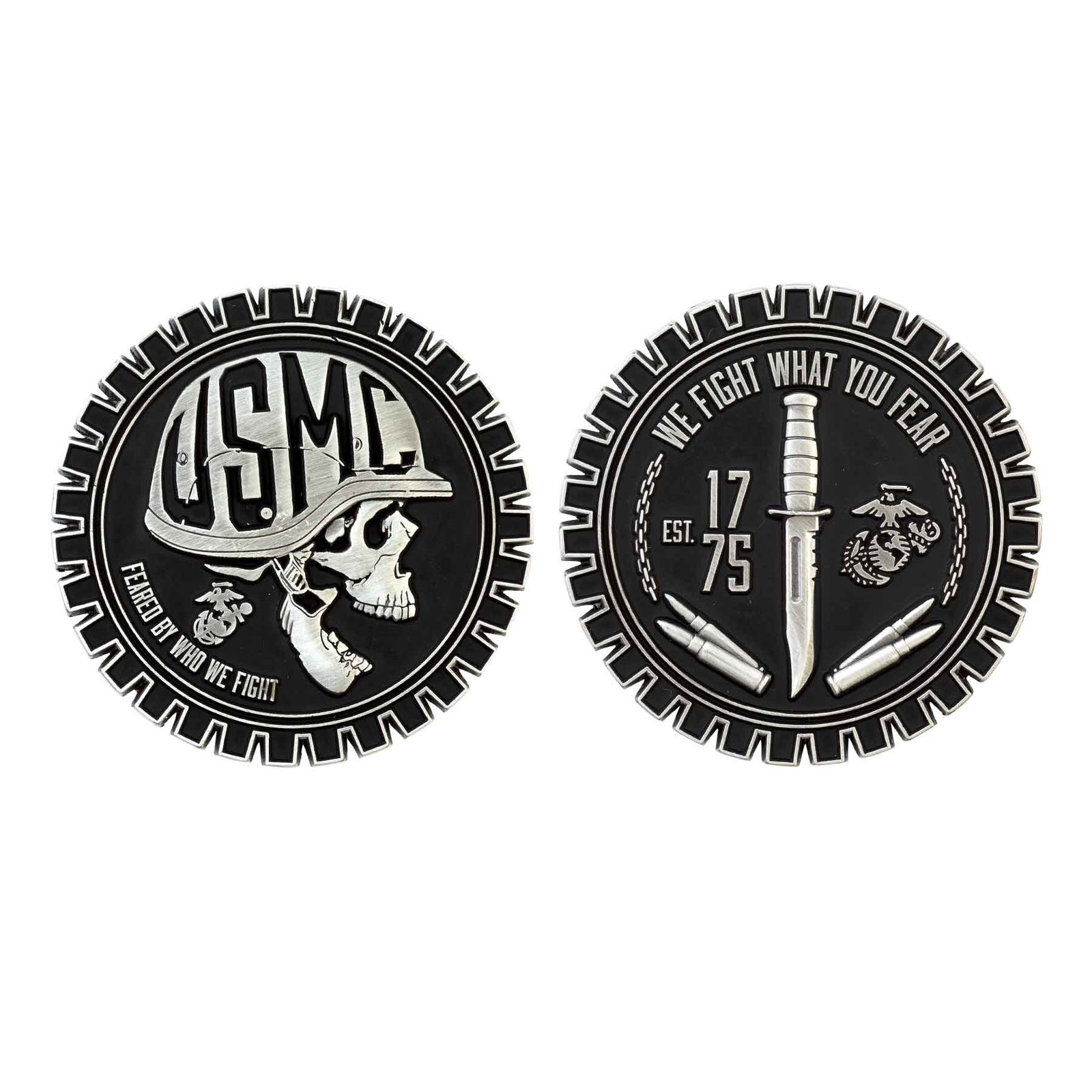Image of USMC We Fight What You Fear Challenge Coin
