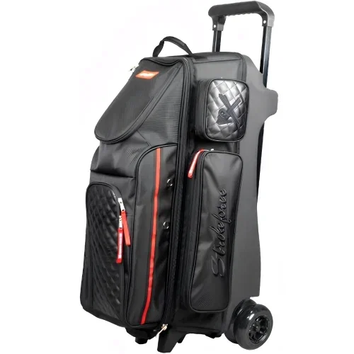 Image of KR Strikeforce Diamond Dually 3 Ball Triple Roller Black Bowling Bag