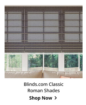 Blinds.com Classic Roman Shades | Shop Now >