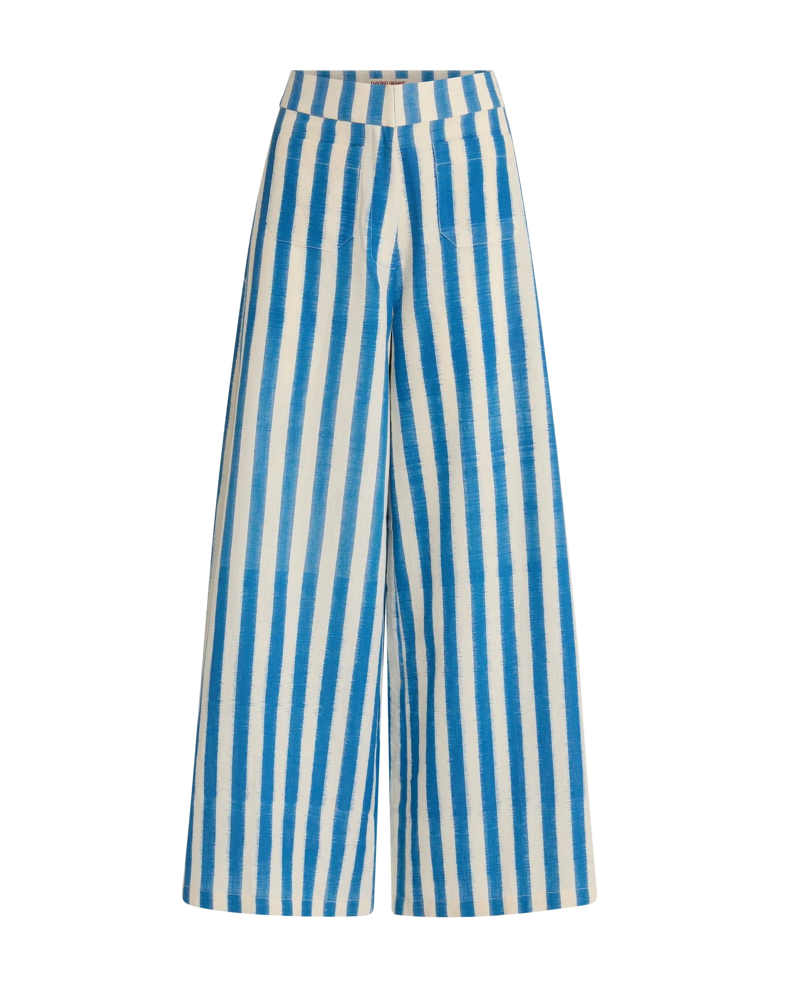 Image of Emporio Sirenuse Adele Ikat Stripes Trousers, Sapphire