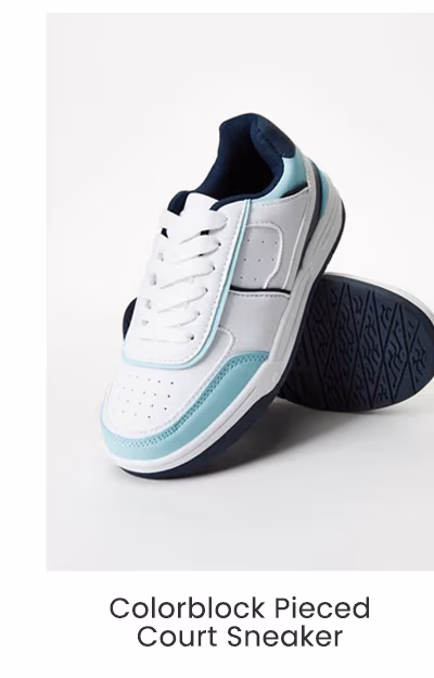 Colorblock Pieced Court Sneaker