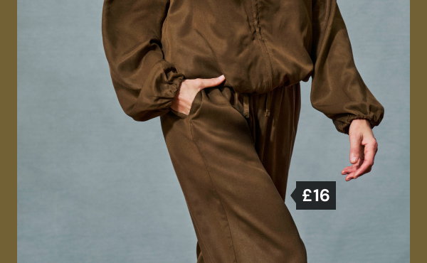 Khaki soft bubble trousers £16.