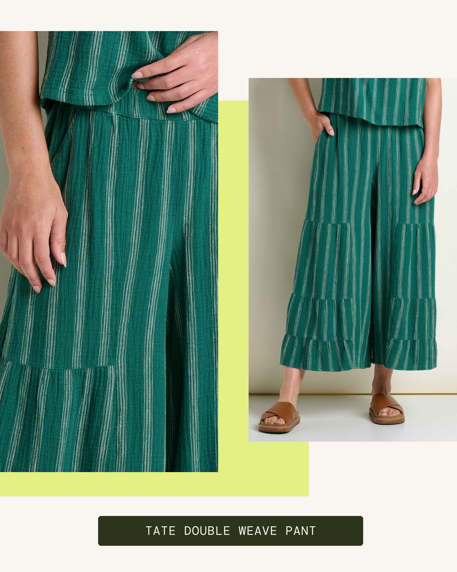 Tate Double Weave Palazzo Pant