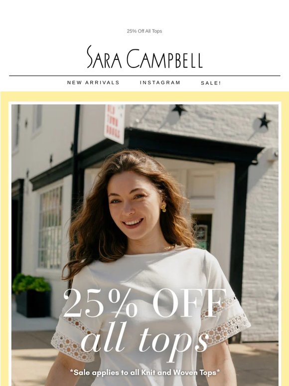 Your Favorite Tops — Now 25% Off