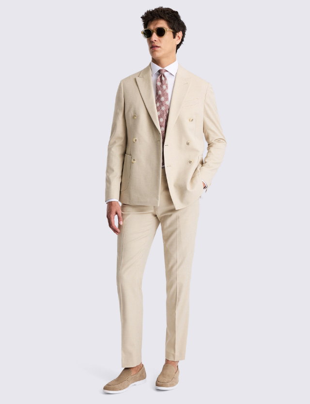 Slim Fit Camel Suit