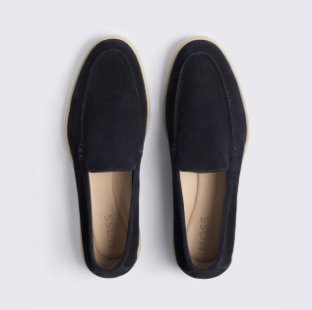 Navy Lewisham Relaxed Suede Loafers