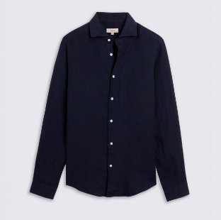 Navy Linen Shirt