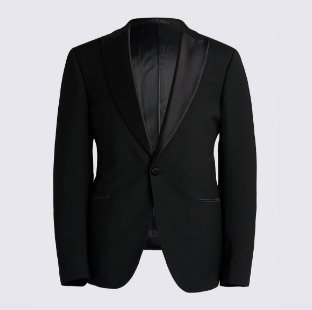 Slim Fit Black Peak Lapel Tuxedo