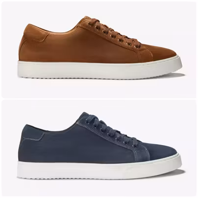 Clarks Men’s Lockton Lace Suede Shoes (Brown/Navy - Sizes...