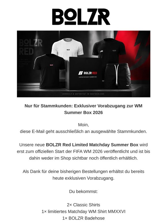 Nur für Stammkunden:  Exklusiver Vorabzugang zur WM Summer Box 2026