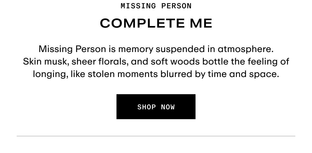 Hero - Missing Person Eau de Parfum