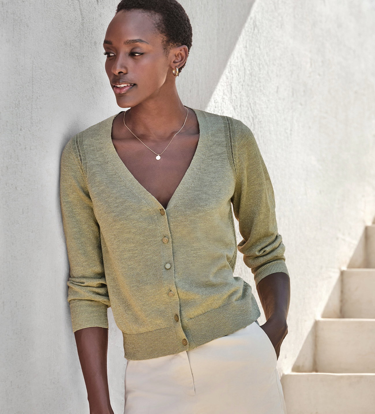 Cotton Linen Sparkle Cardi