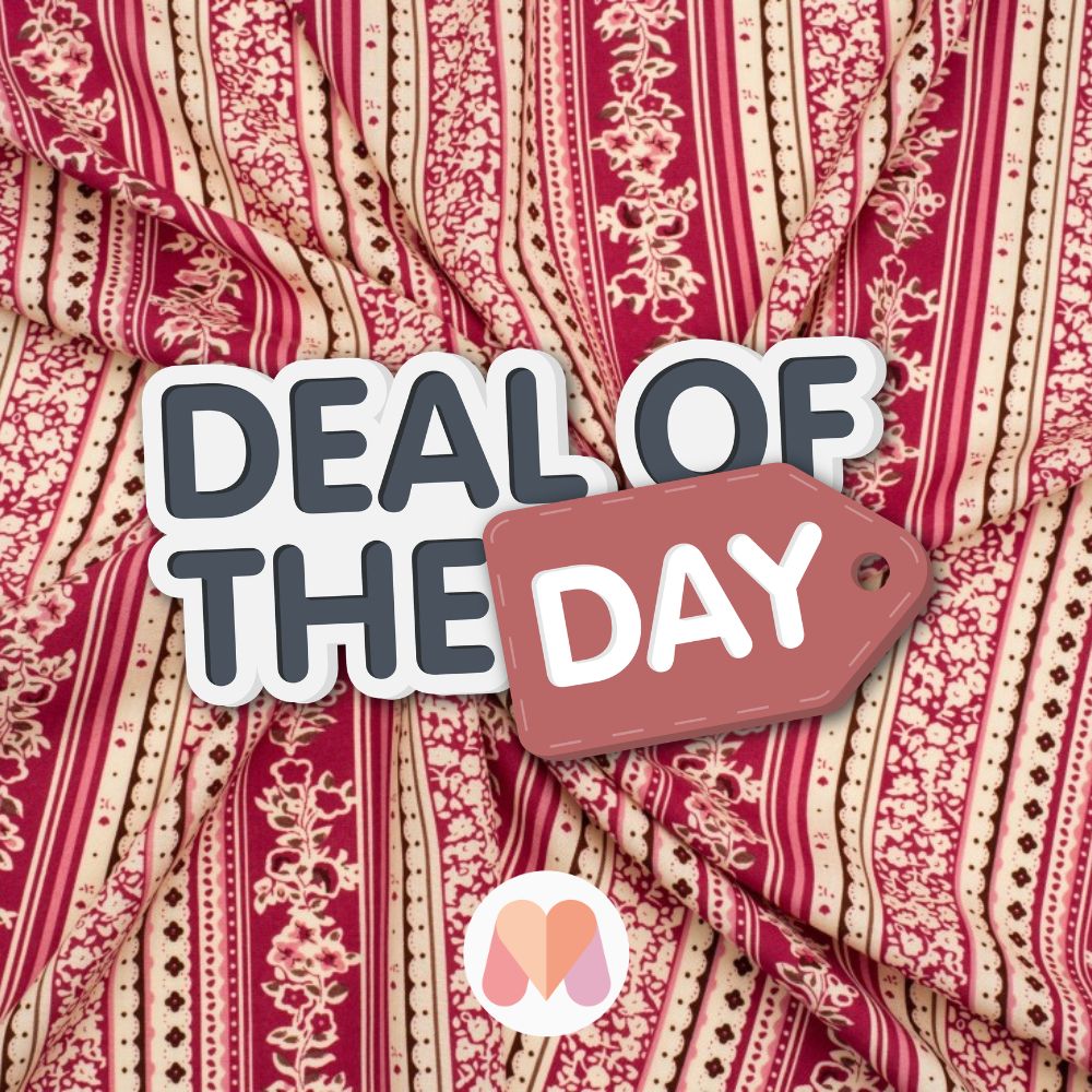 Deadstock Viscose Challis Fabric Ruby Pink