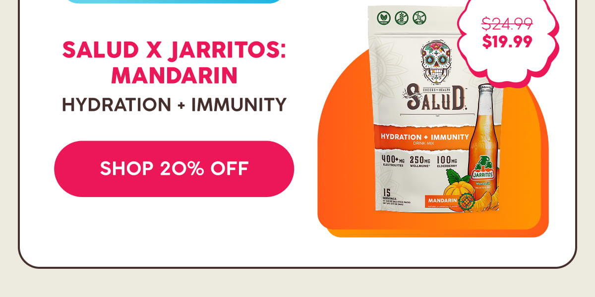 Salud x Jarritos: Mandarin | Hydration + Immunity | Shop 20% Off
