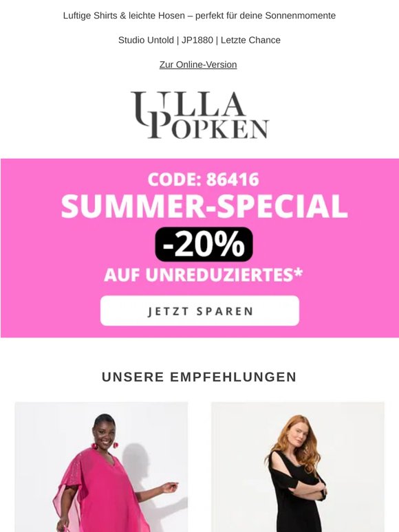 Endet heute ⏳ -20% Rabatt auf Unreduziertes