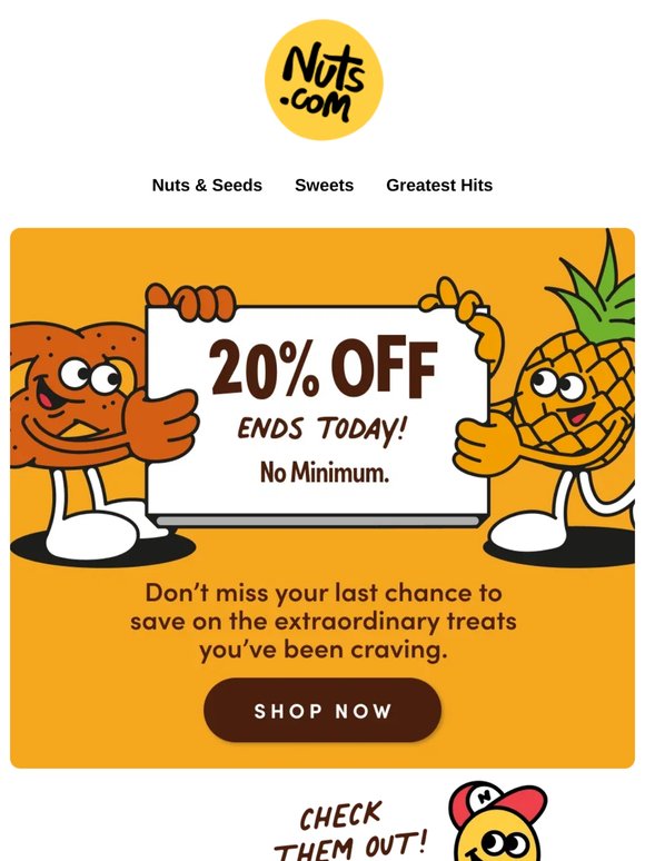 20% off ends tonight at midnight. Act fast.