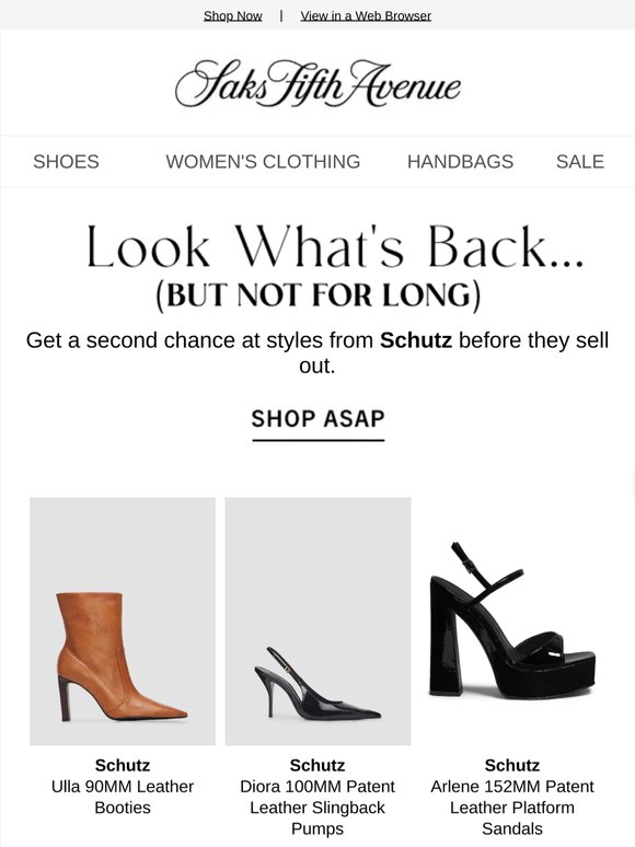 Back in stock: styles you'll love from Schutz