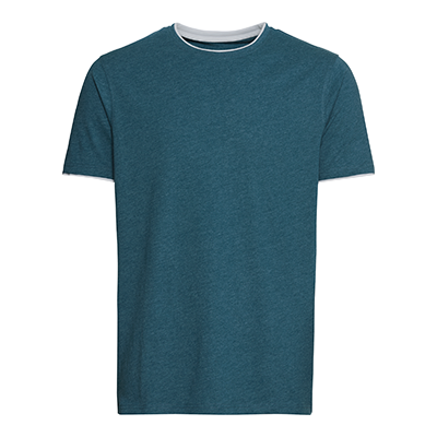 T-Shirt, Weiß, Grafikmuster, Rundhalsausschnitt, Kurzarm, Produktansicht, Vorderansicht
