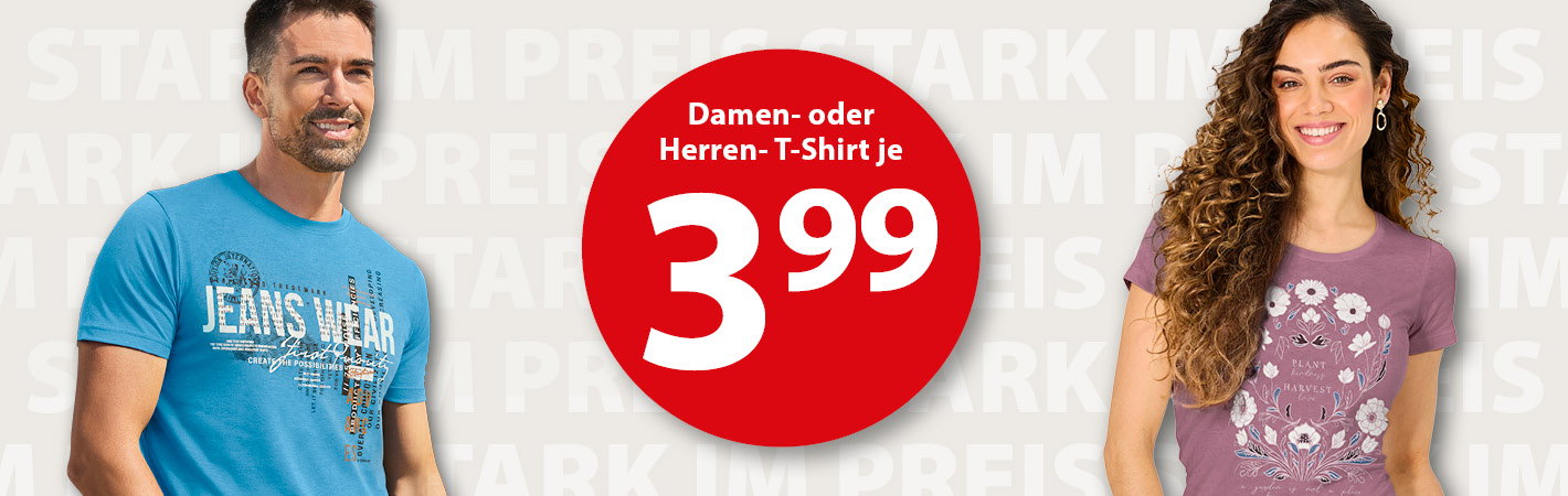 T-Shirt, 10er-Pack, verschiedene Farben und Muster, Produktansicht, Vorderansicht