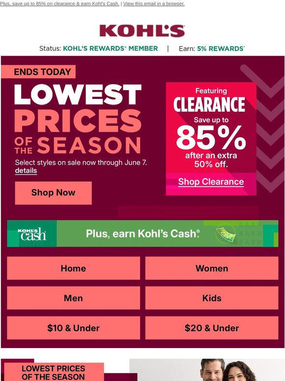 LAST DAY to shop the LOWEST PRICES OF THE SEASON ⏳