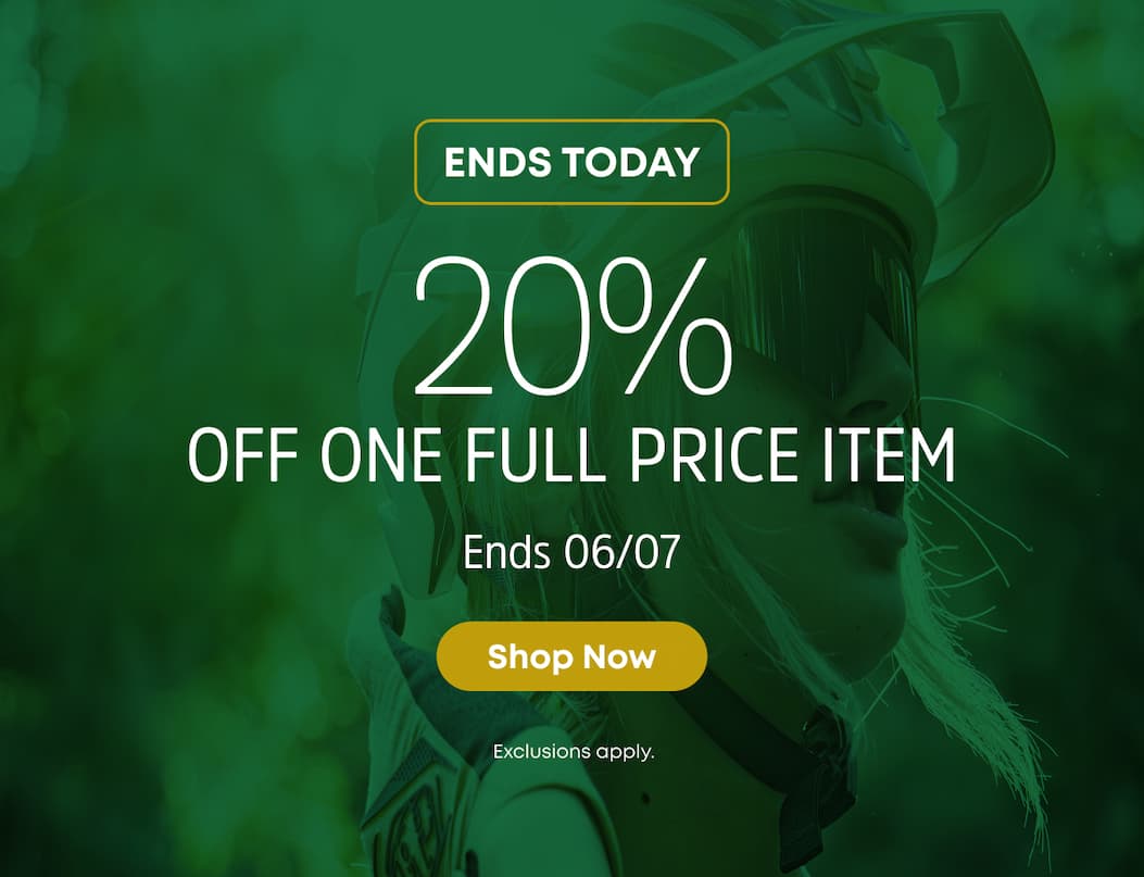 ENDS TODAY - 20% Off One Full Price Item - Ends 06/07 - shop now 