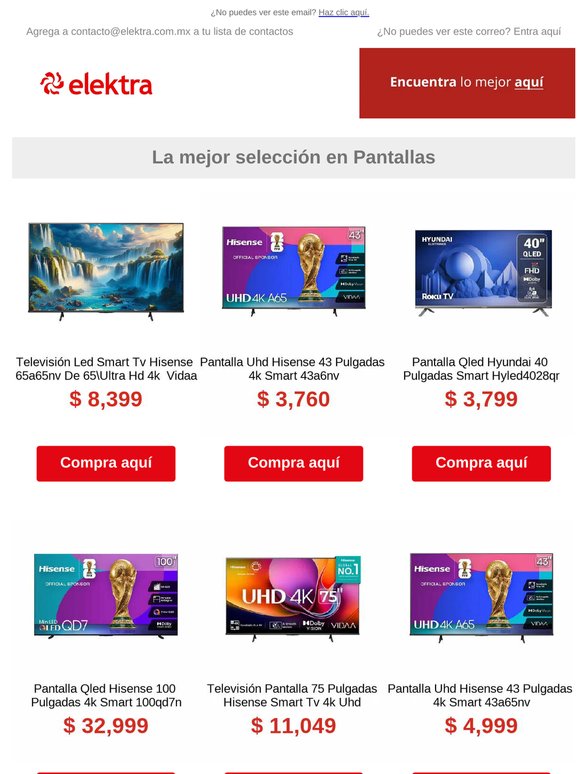 🖥️ Hisense 50” a $4,999 ⚡ Estrena QLED sin gastar de más✨