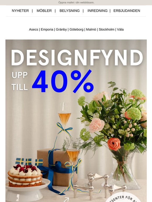 DESIGNFYND Upp till 40% 🥂