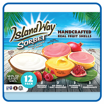 Island Way Sorbet Assortment, 12-Pack