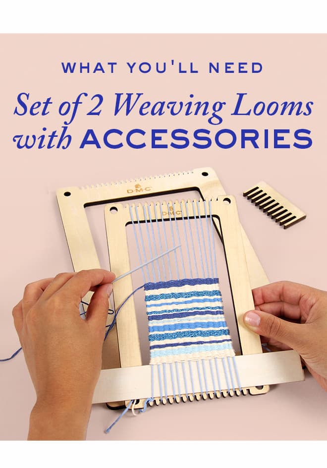 Set of 2 Weaving Looms with Accessories